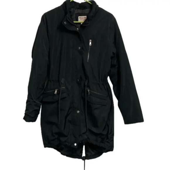 Mossimo Supply Co. Jackets & Blazers - Mossimo Supply Co Jacket Women’s Medium Black Utility Jacket Mid Length Zip poc…